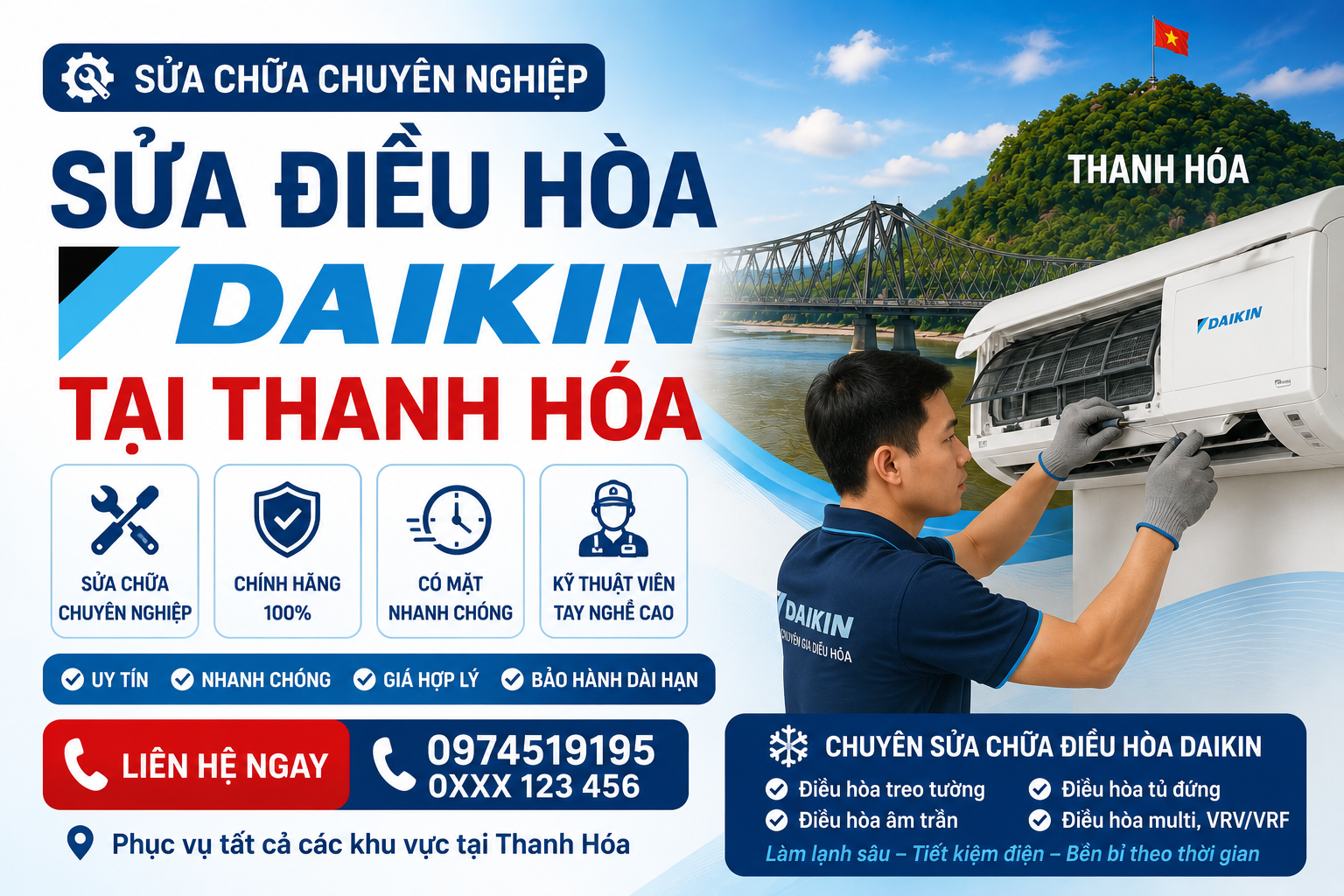 Sửa điều hòa Daikin tại Thanh Hóa