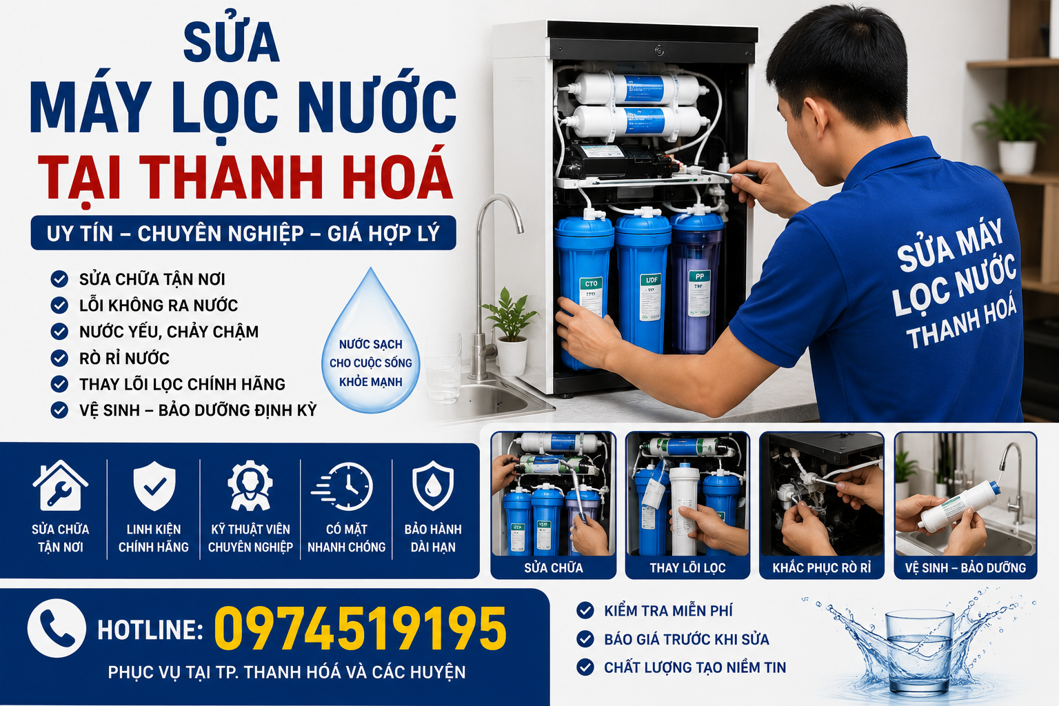 sửa máy lọc nước thanh hoá