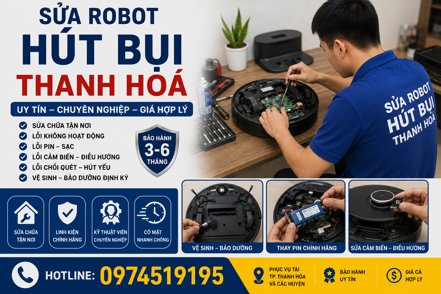 sửa robot hút bụi Tại Thanh Hoá