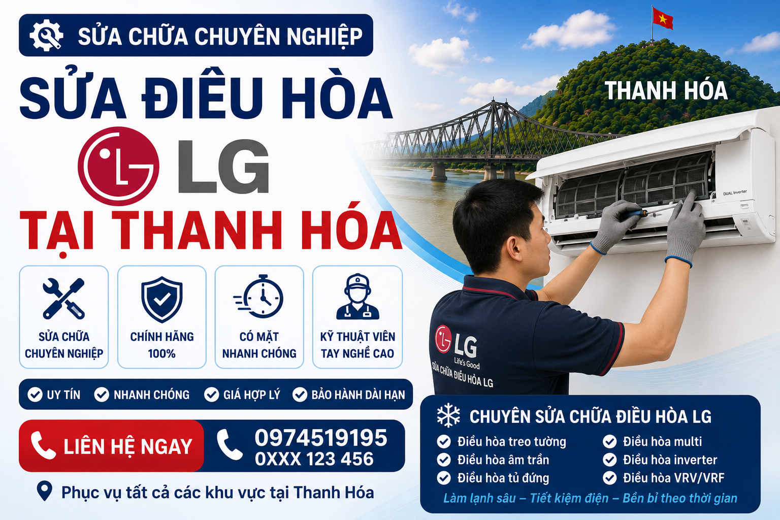 Sửa điều hòa LG tại Thanh Hóa