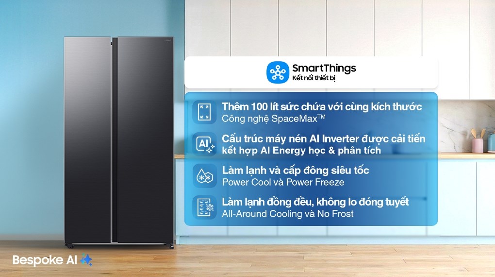Tủ Lạnh Samsung Inverter 655 Lít Side By Side RS70F65Q3FSV Chính Hãng Tại Thanh Hóa | Giao Hàng Miễn Phí - Ảnh 16