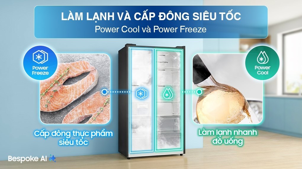 Tủ Lạnh Samsung Inverter 655 Lít Side By Side RS70F65Q3FSV Chính Hãng Tại Thanh Hóa | Giao Hàng Miễn Phí - Ảnh 13