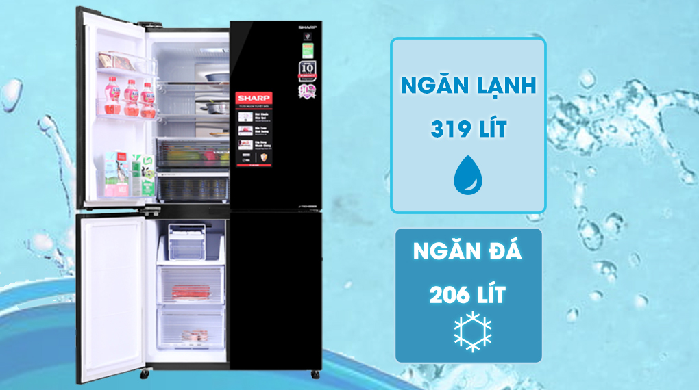 Điện Máy Thanh Hóa - Tủ Lạnh Sharp Inverter 525 Lít Multi Door SJ-FXP600VG-BK - Ảnh 2