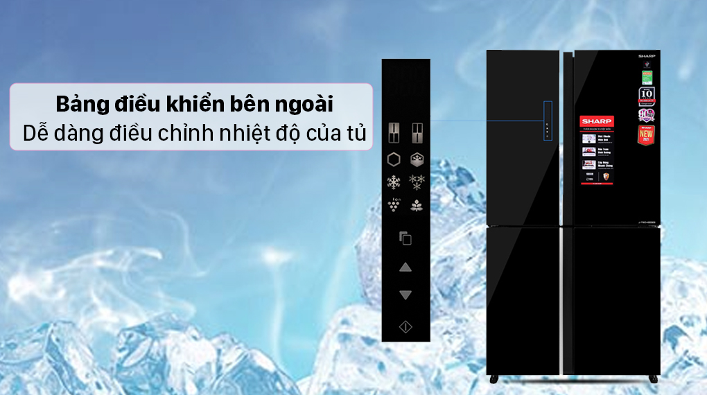 Điện Máy Thanh Hóa - Tủ Lạnh Sharp Inverter 525 Lít Multi Door SJ-FXP600VG-BK - Ảnh 3