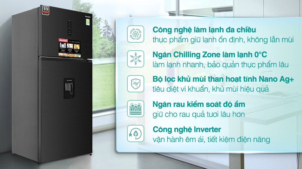 Tổng Kho Điện Máy Thanh Hóa - Tủ Lạnh Sharp 417 Lít SJ-X417WD-DG - Ảnh 10