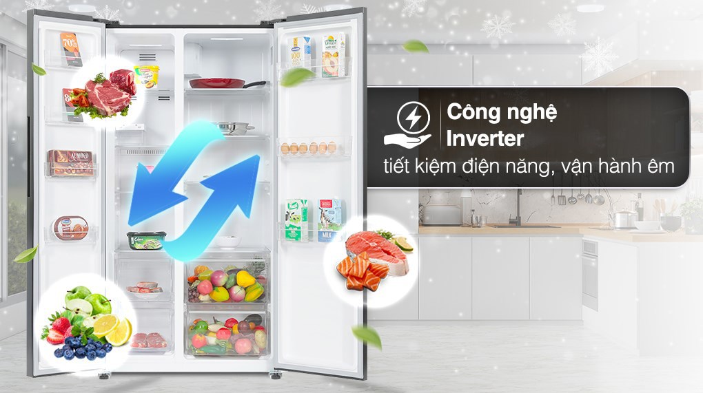 Điện Máy Thanh Hóa - Tủ Lạnh Sharp Inverter 442 Lít Side By Side SJ-SBX440VG-BK - Ảnh 13