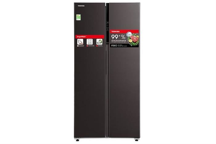 Tổng Kho Điện Máy Thanh Hóa - Tủ Lạnh Toshiba Side By Side 460 Lít GR-RS600WI-PMV(37)-SG