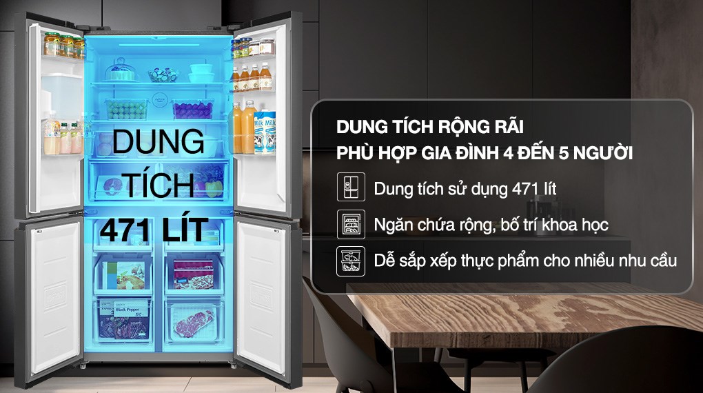 Điện Máy Chính Hãng Thanh Hóa - Tủ Lạnh Toshiba Inverter 471 Lít GR-RF606WI-PMV(60)-AG - Ảnh 9